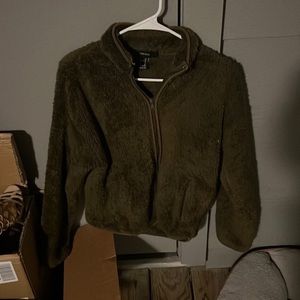 Fuzzy green jacket